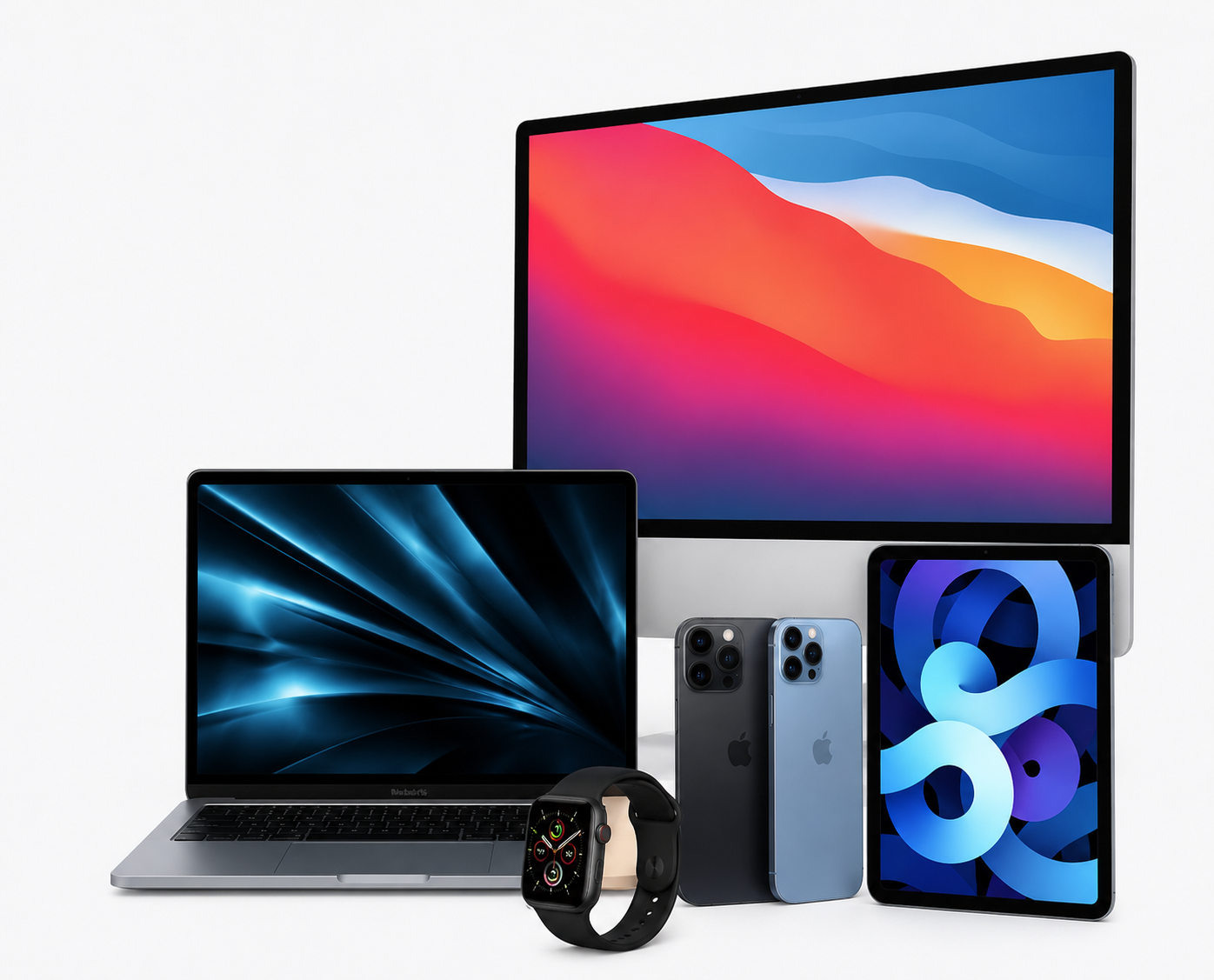 Screens, batteries, keyboards and small components for Apple devices